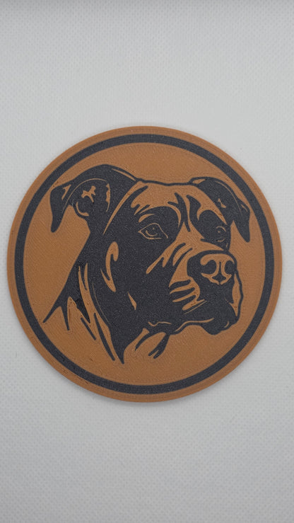 3d dog breed coaster