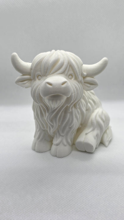3D printed highland cow